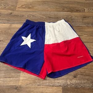 BOA Texas Flag Running Shorts L 4.5 Inseam Patriotic Athletic Workout Race